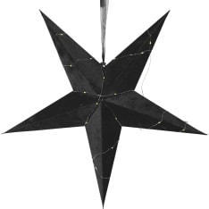 Star Velvet 60 cm black paper star