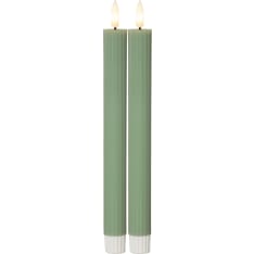 Star Flamme Stripe 25cm 2kpl LED-antiikkikynttilä