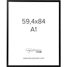 Focus Soul Black 59,4x84 (A1) Plexi valokuvakehys