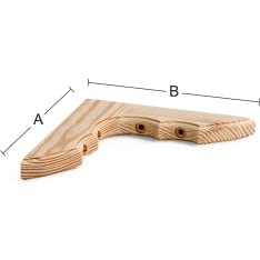 Habo 167 150 x 150 mm mänty hyllynkannatin