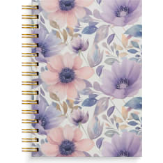 Burde Lilac Flowers A5 muistikirja