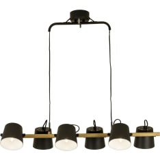 Aneta Lighting Espresso 6-part. hanging lamp