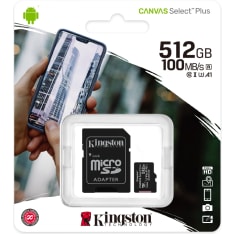 Kingston Canvas Select Plus 512GB microSDXC muistikortti + adapteri