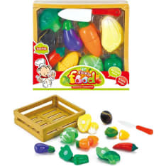 Funny Food leikattavat vihannekset säilytysastiassa