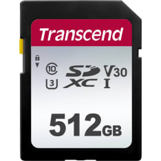 Transcend Silver 300S SDXC UHS-I U3 (V30) R100/W55 512GB SD-muistikortti