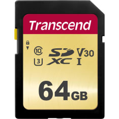 Transcend Gold 500S SD UHS-I U3, MLC (V30) R95/W60 64GB SD-muistikortti