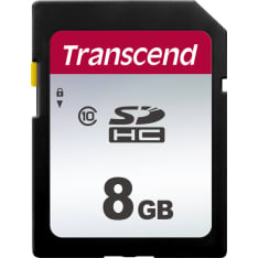 Transcend Silver 300S SDHC UHS-I C10 R20/W10 8GB SD-muistikortti