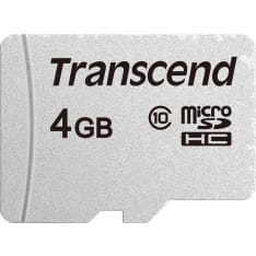 Transcend Silver 300S microSD UHS-I U3 (V30) R95/W45 4GB micro-SD muistikortti