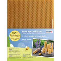 Beeswax honeycomb set 220 x 170 mm m. Docht 3 pcs