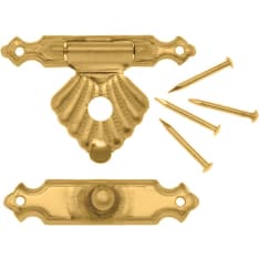 Miniature rustic catch 2 pairs 26x19 mm/8 pins, gold color