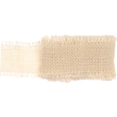 Jute ribbon cream 40mm 1m