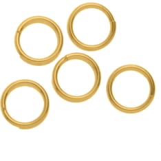 Ring 15pcs 7mm gold colour