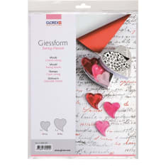 Glorex 6 pcs 2-model heart soap mold