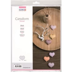 Glorex 6 pcs heart soap mold