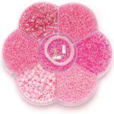 Glorex 9x10x2cm pinkki helmilajitelma