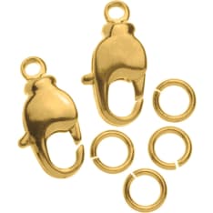Glorex 12mm kulta karabiinilukko