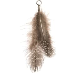 Deco feather with eyelet ca. 9-11cm 6pcs