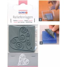 Relief insert 1pce Heart 50x50mm