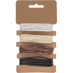 Cotton thread  4x3m; Ø 1mm beige/white/brown/black