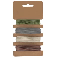 Cotton thread  4x3m; Ø 1mm blue/pink/green/grey