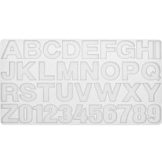 Silicone mould 36x19cm letters & numbers 36pcs