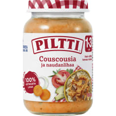 Piltti 190g Couscousia ja naudanlihaa lastenateria 1-3v