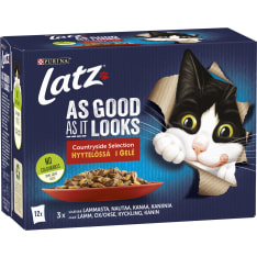 Latz Agail 12 x 85 g Countryside variety in jelly wet cat food