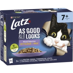 Latz Agail 12 x 85 g Senior Mixed variety in jelly wet cat food