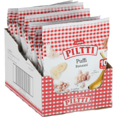 Piltti Puffi Banaani 10kk 10x7g riisi- ja vehnänaksuja