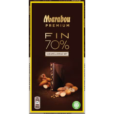 Marabou Premium 70 % Karamelliserad nöt 100 g suklaalevy