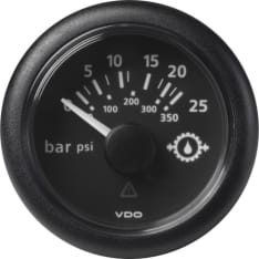 Veratron A2C59514136 VLB 25bar 12+24V vaihteistoöljy 52mm painemittari