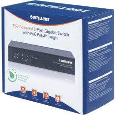 Intellinet 5-portin Gigabit Ethernet PoE+ Passthrough kytkin