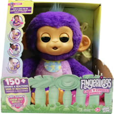 Fingerlings Care 'n Cuddles Monkey violetti halattava interaktiivinen apina
