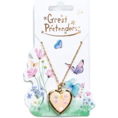 Great Pretenders Butterfly Heart Locket Necklace kaulakoru