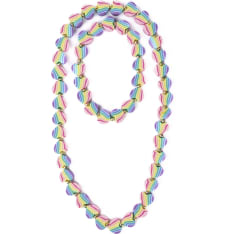 Great Pretenders Heart of Many Colours Necklace & Bracelet korusetti