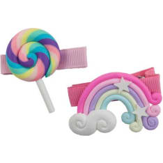 Great Pretenders Lollypop Rainbow hiuspinnit 2kpl
