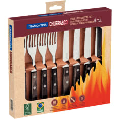Tramontina Barbecue 8 parts Polywood Steak knives