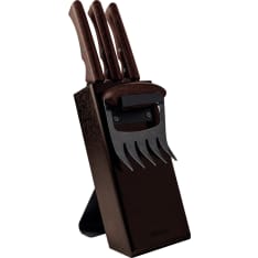Tramontina 5-piece black barbecue knife handle