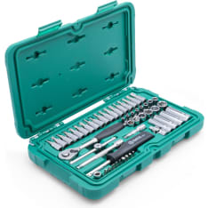 One hundred 1/4" 52-piece socket set