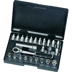 Sata läpikara 1/4" 25-osainen hylsysarja