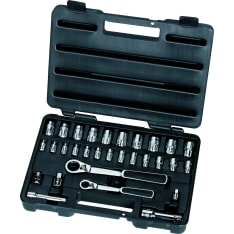 Sata läpikara 1/4 & 3/8" 30-osainen hylsysarja