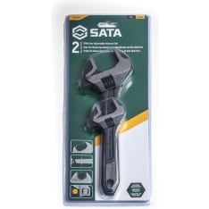 One hundred 6" and 10" wide jaw 2-piece wrench set