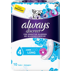 Always Discreet Long Pads 10 kpl inkontinenssiside
