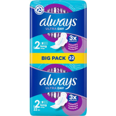 Always Ultra Long Plus 2 terveysside 22 kpl/pkt