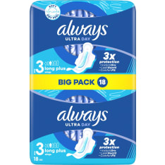 Always Ultra Long Plus 3 18 kpl siivekkeillä terveysside