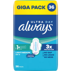Always Ultra Normal 1 36kpl terveysside siivekkeillä