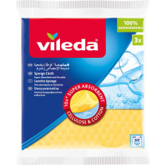 Vileda 3 pcs damp sponge cloth