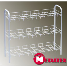 Metaltex Shoe 3-tasoinen valkoinen kenkäteline