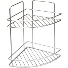 Polytherm silver 2-part corner shelf