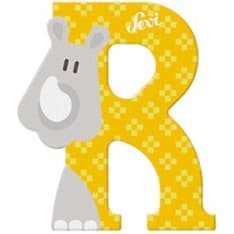 Sevi R Rhinoceros animal letter